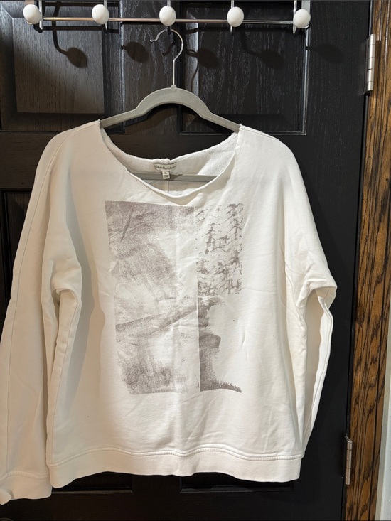 Calvin Klein Jeans Tops - Calvin Klein Jeans White Pullover with Subtle Gray Print